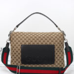 Gucci GG Canvas Large Crossbody Bag 821616 Coffee